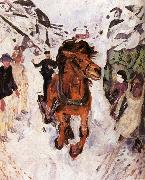 Edvard Munch Hurtling House oil painting artist